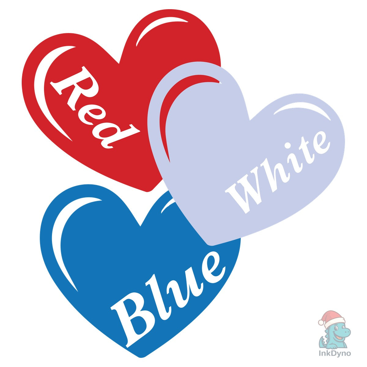 Heart 4th of July Red White Blue