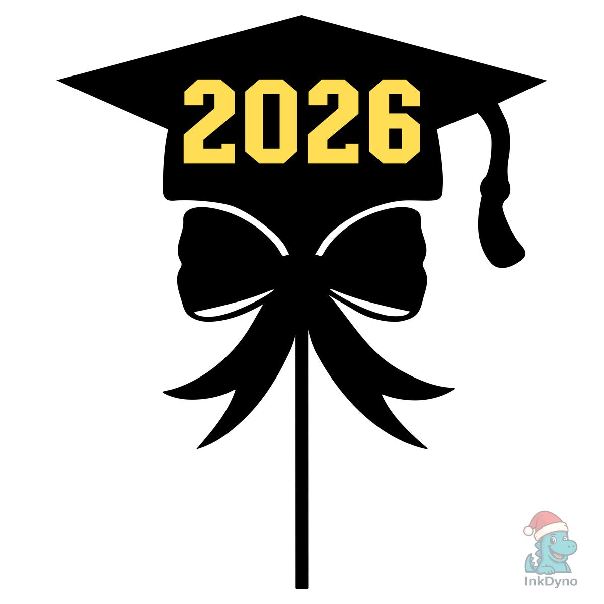 2026 Graduation Cake Topper with Bow