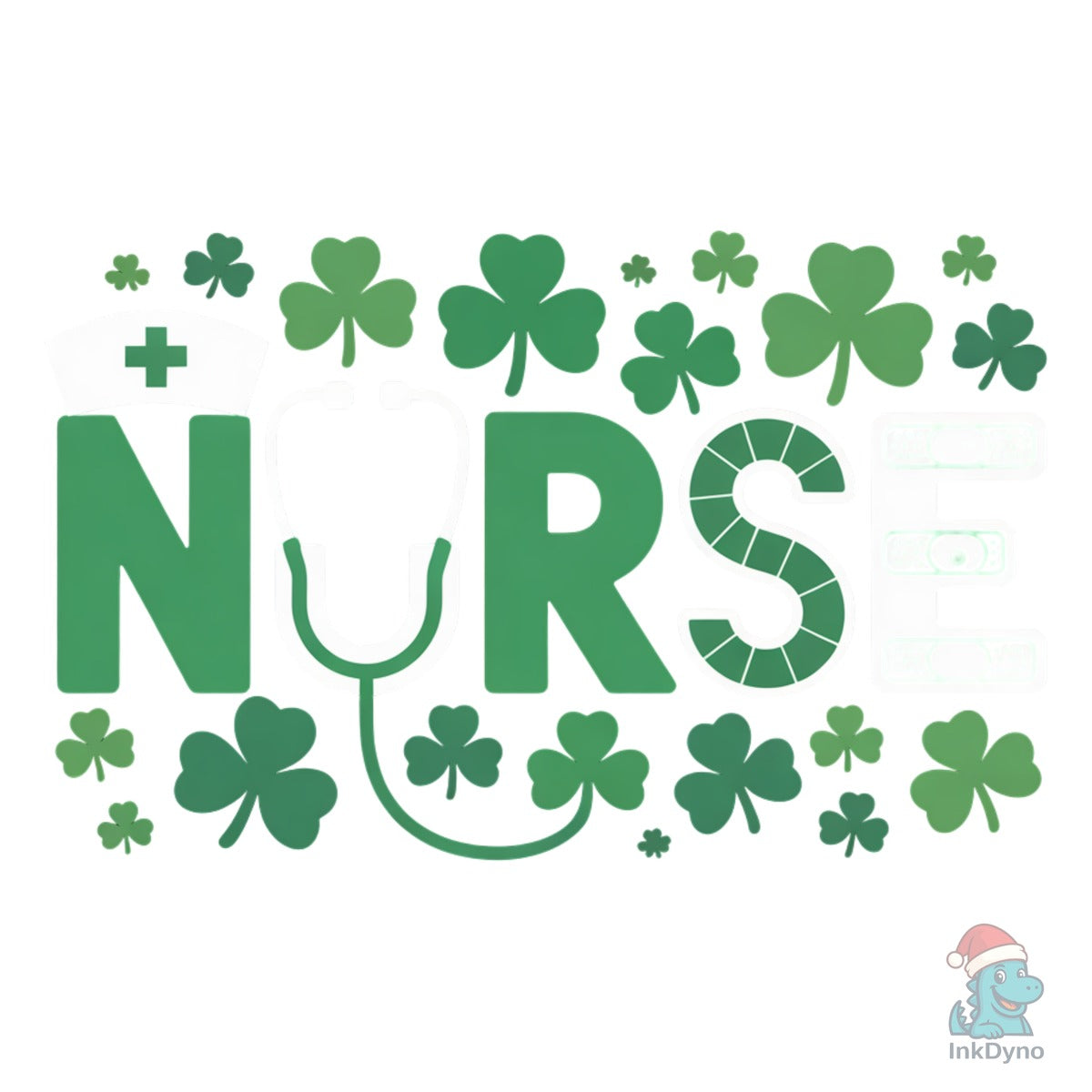Nurse Shamrock Black Background