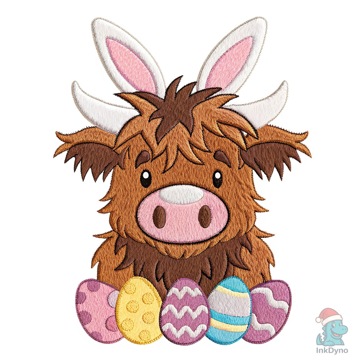 Cute Easter Highland Cow Easter