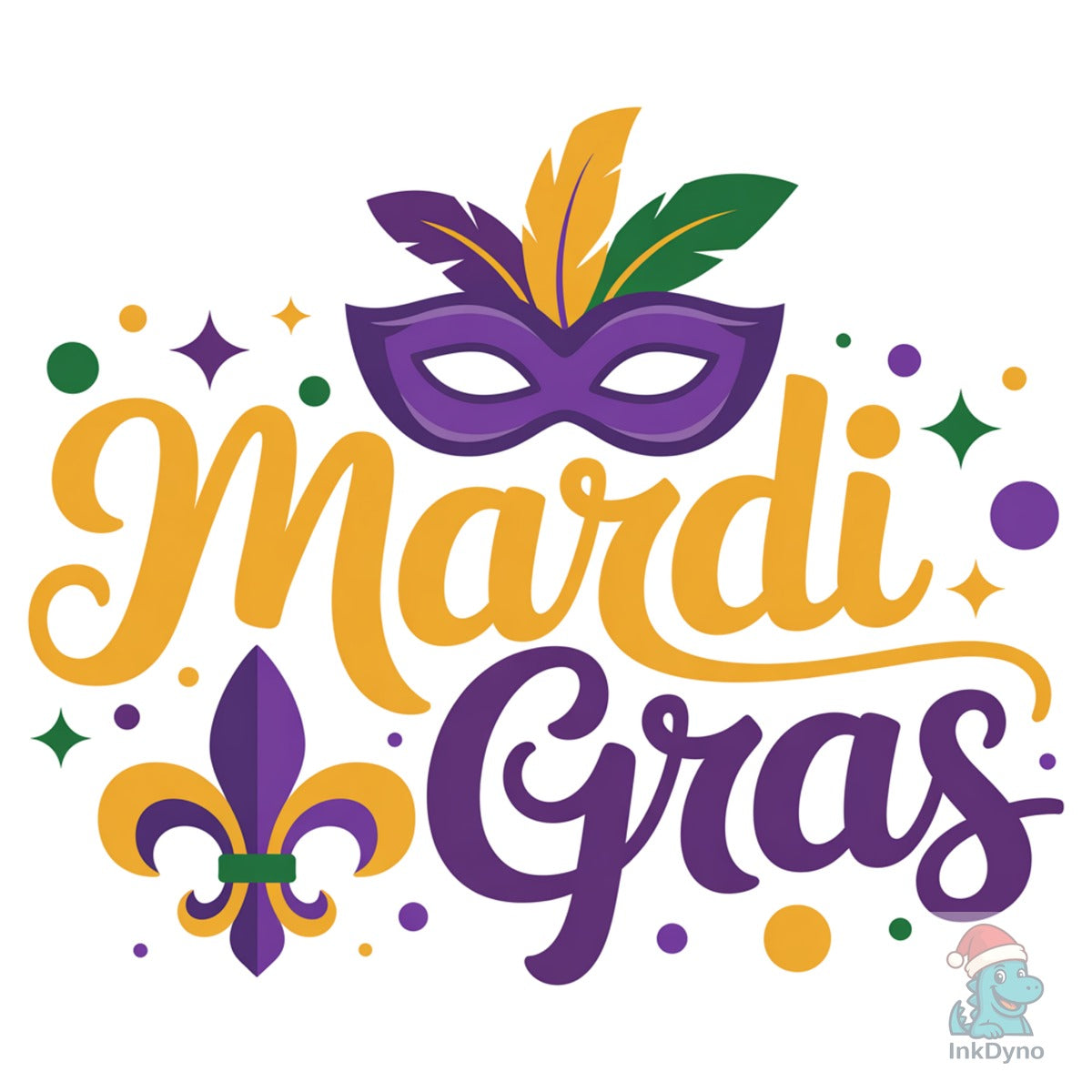 Mardi Gras Mask Lettering