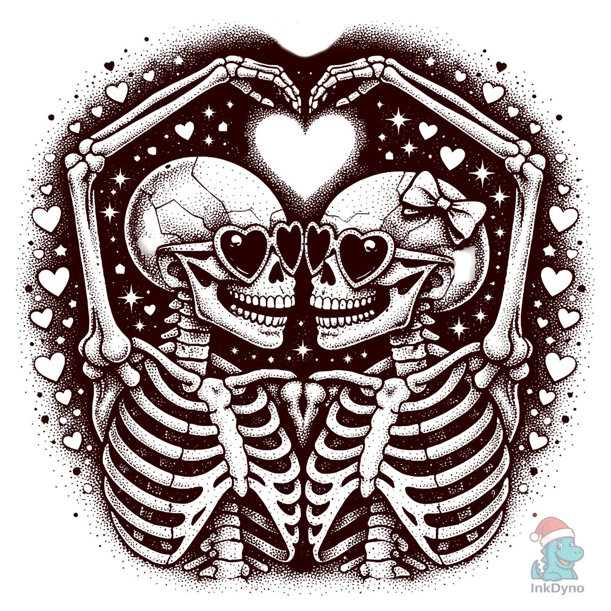 Skeleton Couple Gothic Valentine