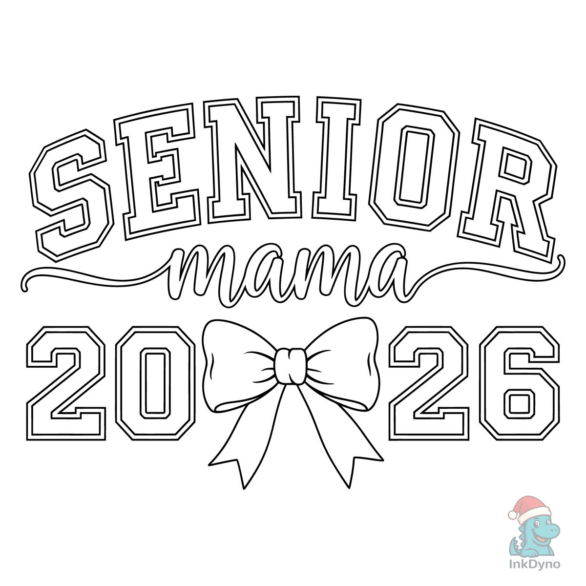 Elegant Senior Mama Bow Graphic