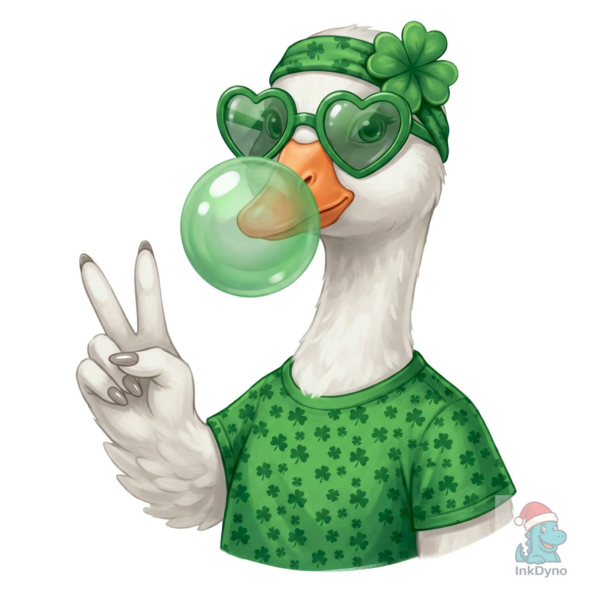 Cute Goose Bubble Gum St Patrick's