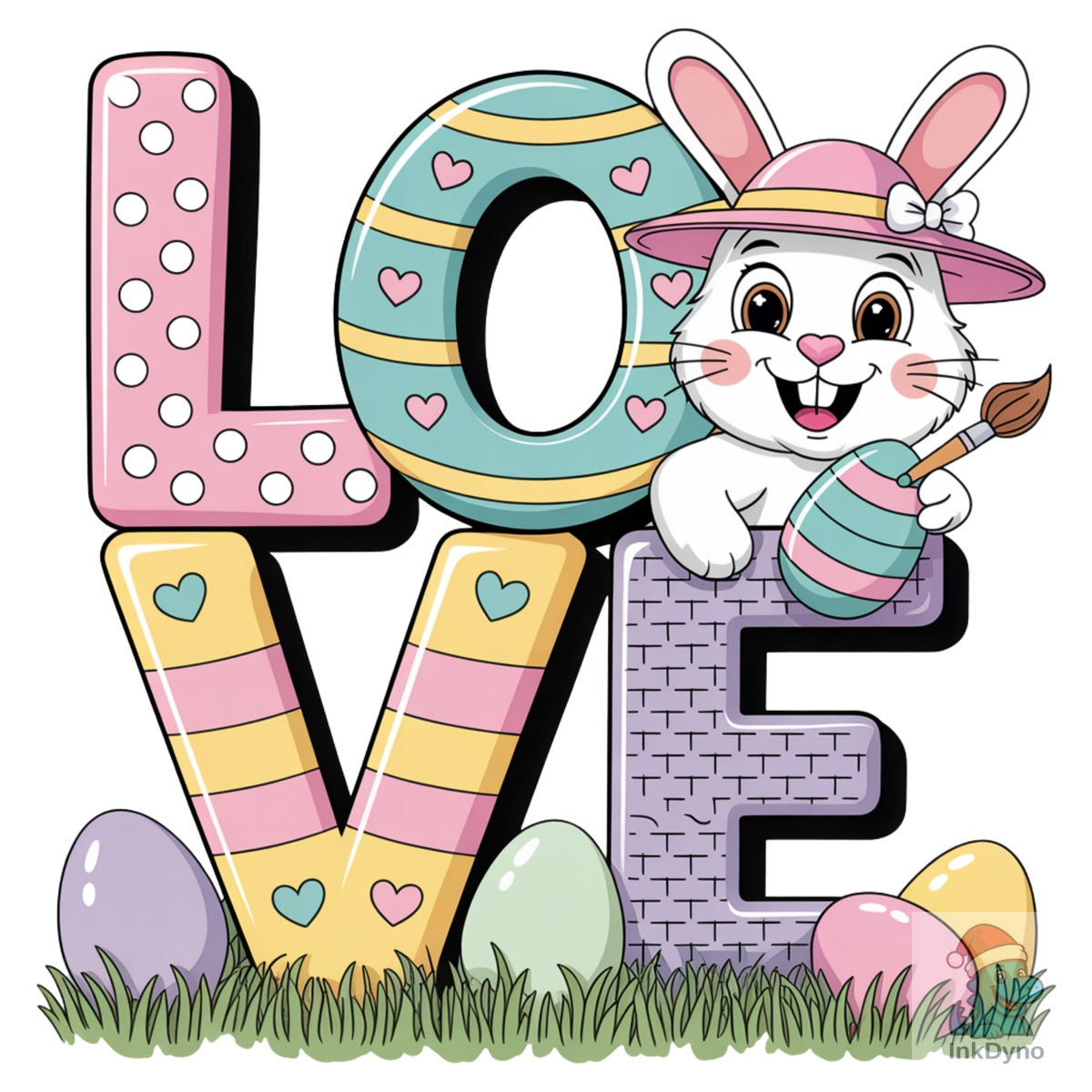 LOVE Easter Bunny Easter Day