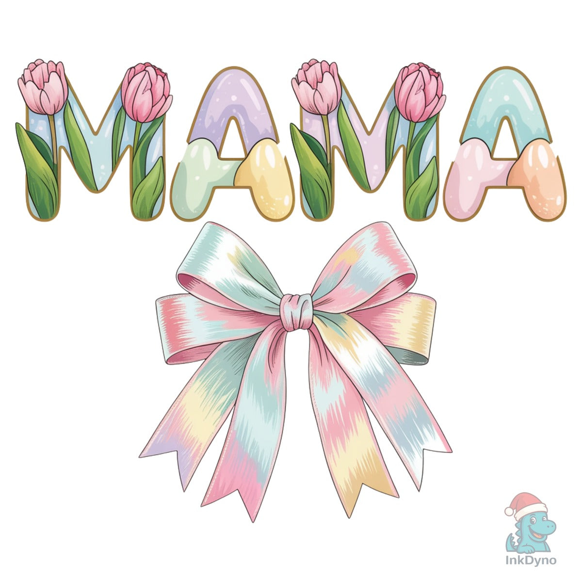 Mama Easter Bow Typography