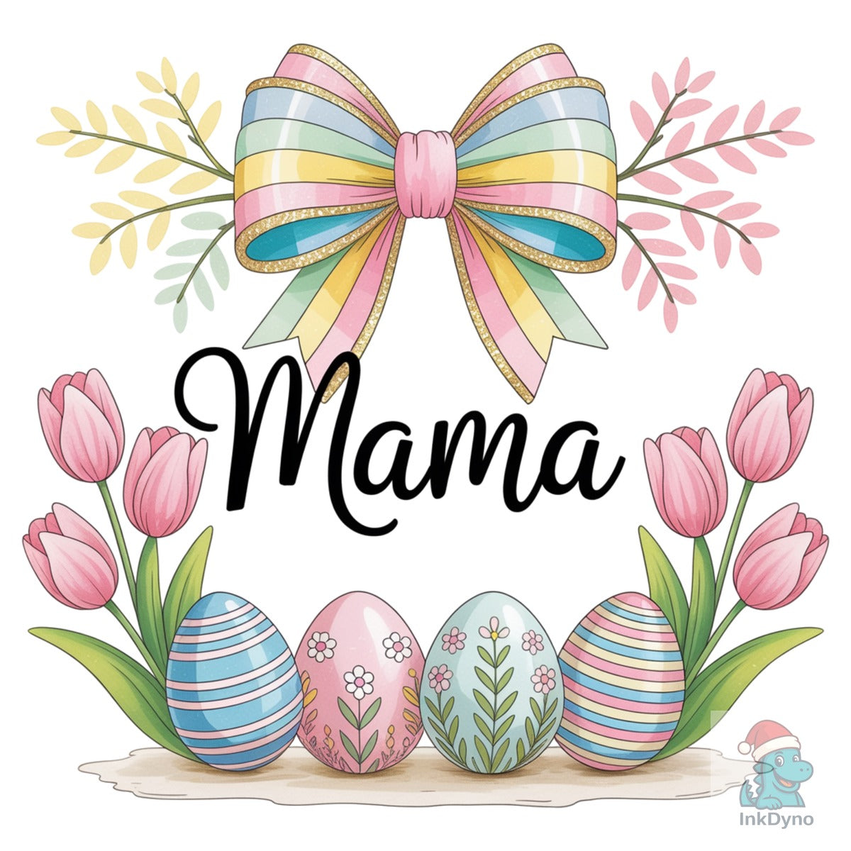 Mama Floral Easter Spring Bunny Egg