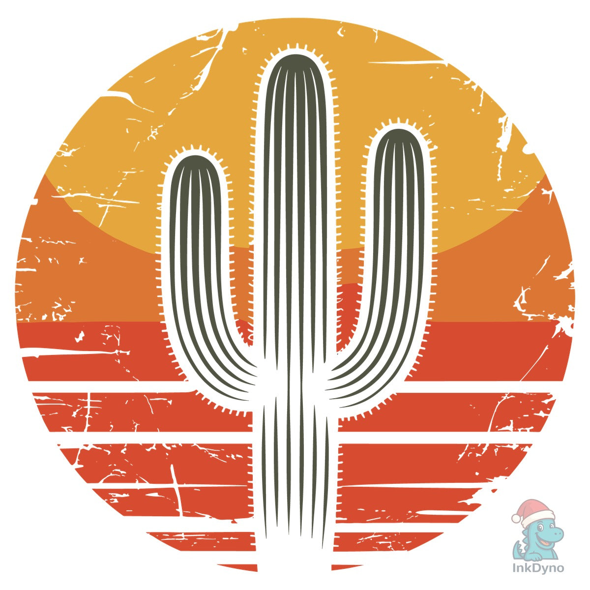 Vintage Cactus Illustration Wild West