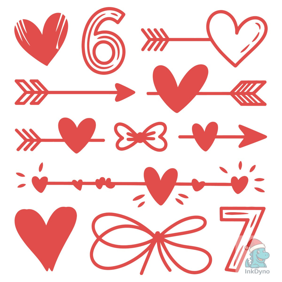 Cute 67 Birthday Hearts