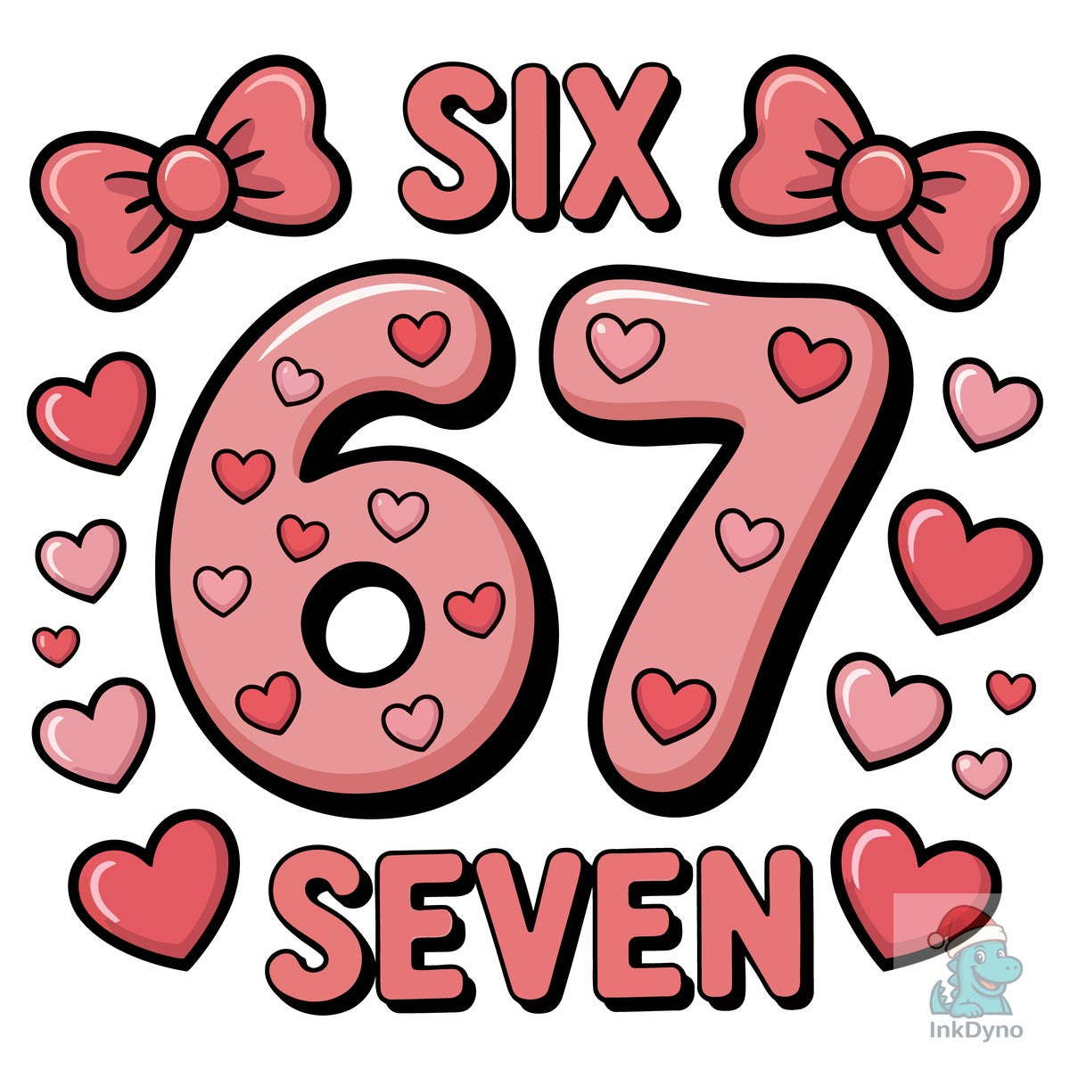 Cute Six Seven Heart Design