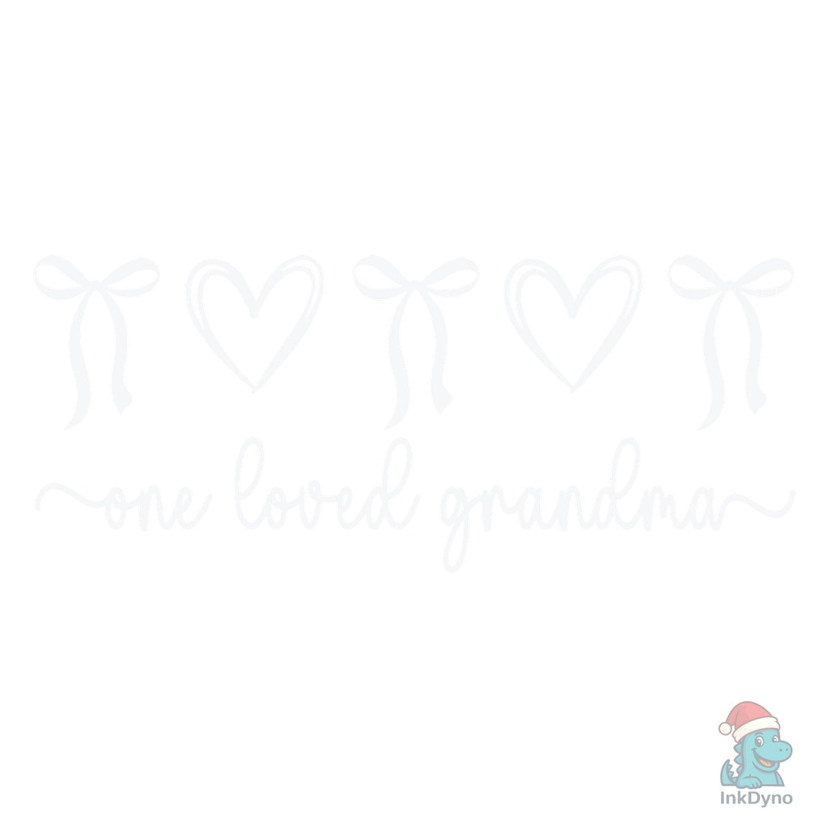 One Love Grandma Valentine Bow Heart