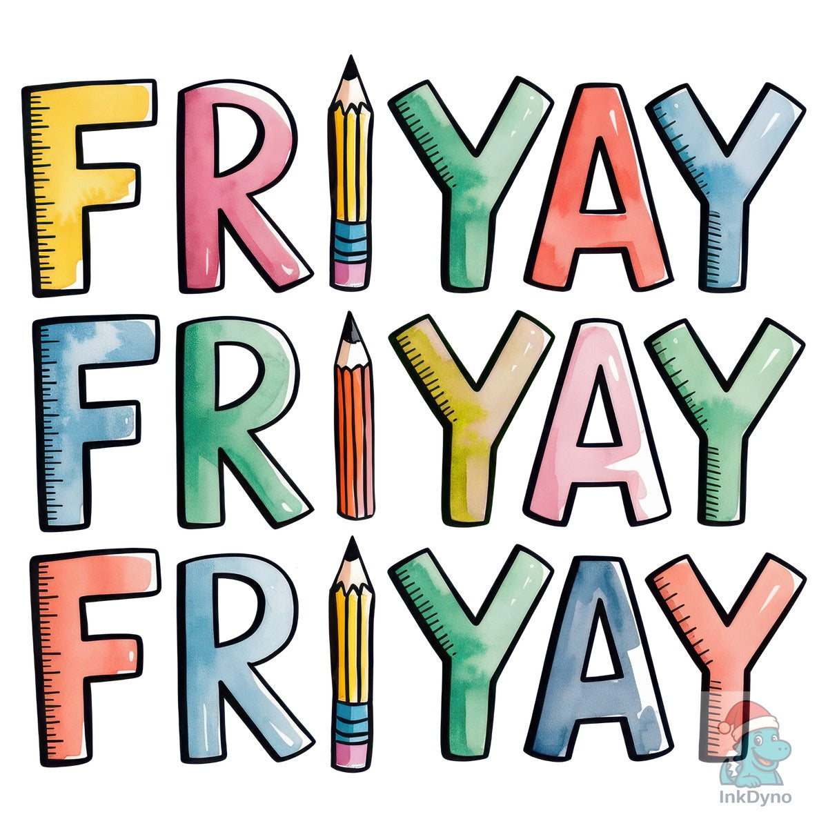 Colorful Funny School Friyay