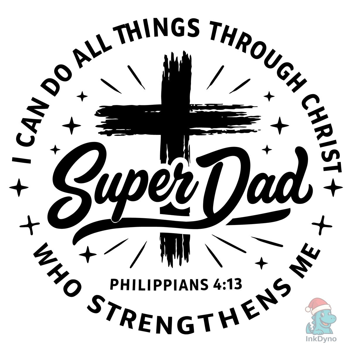 Super Dad Cross Bible Verse