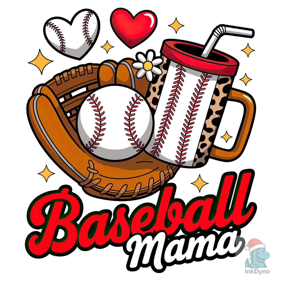 Baseball Mama Leopard Sublimation Design