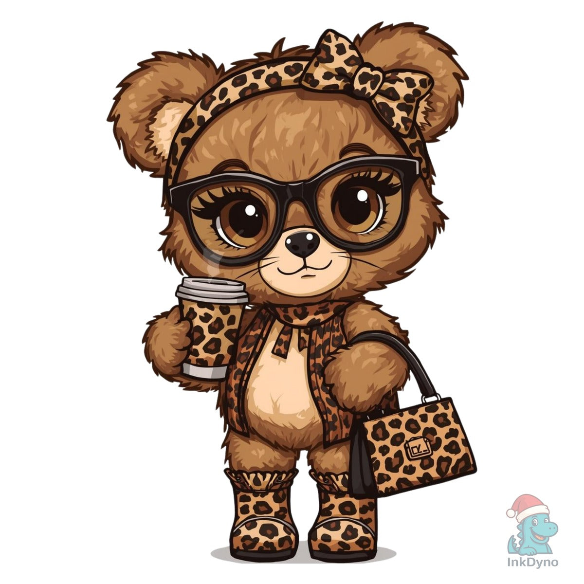 Fashion Bear Cute Teddy with Coffee
