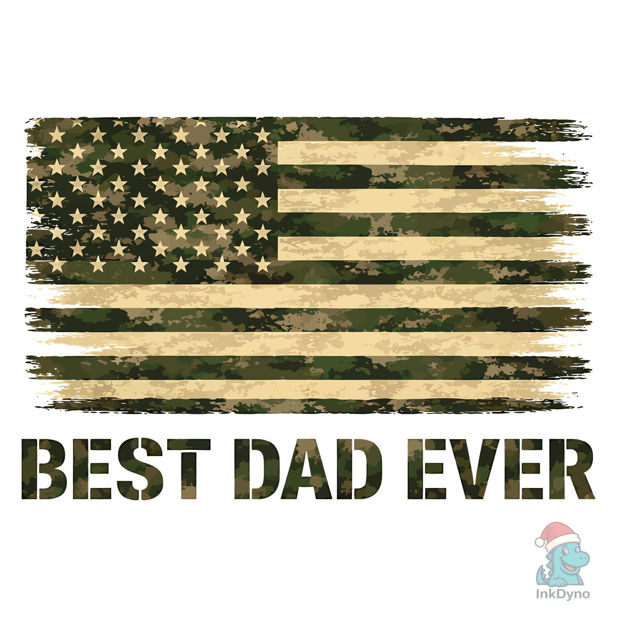 Camo American Flag Dad Tribute