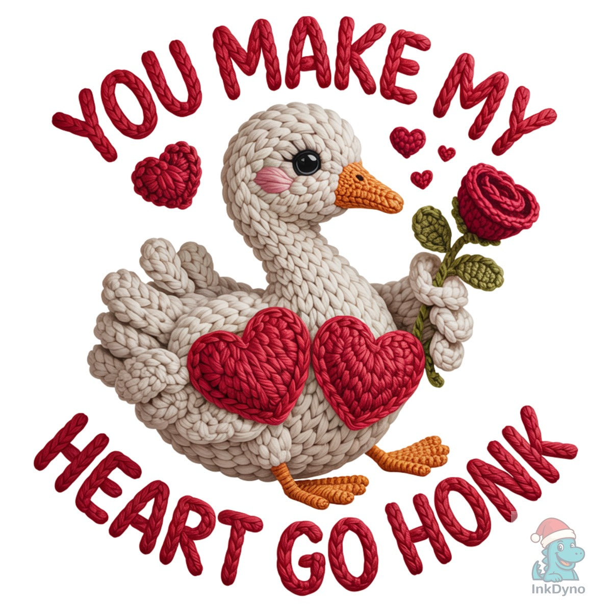 Valentine's Day Goose Fluffy Valentine