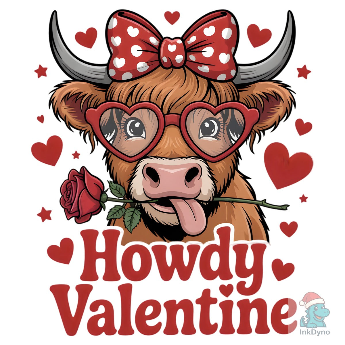 Howdy Valentine Cute Cow Love
