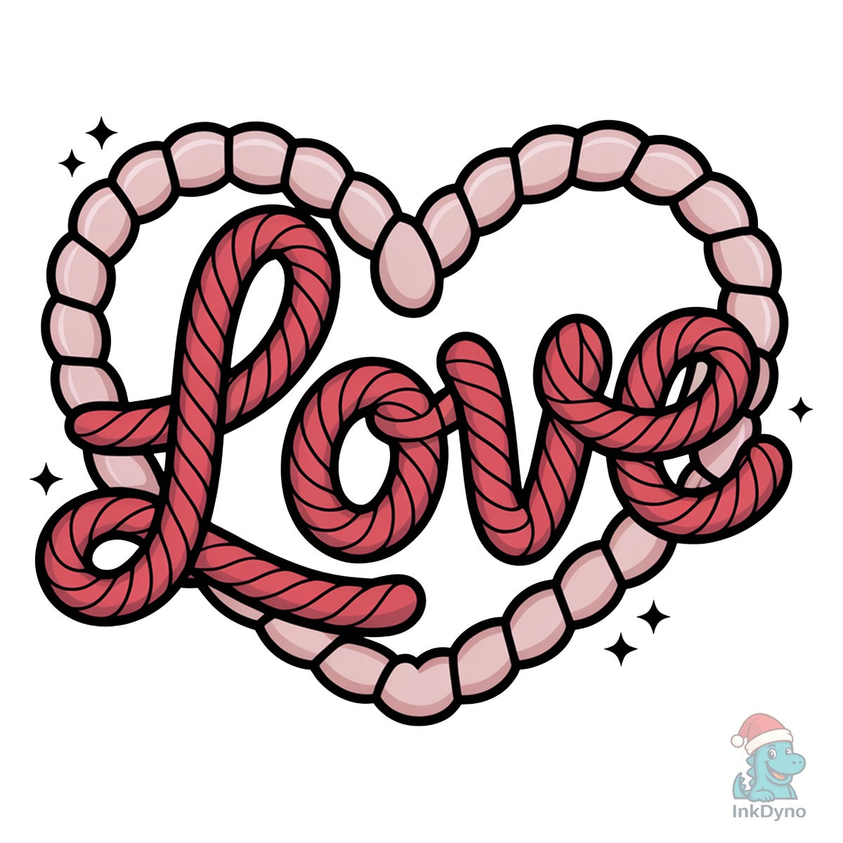 Faux Yarn Valentine Love Love