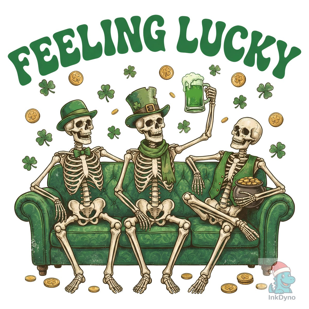 Feeling Lucky Skeletons St Patrick's Day