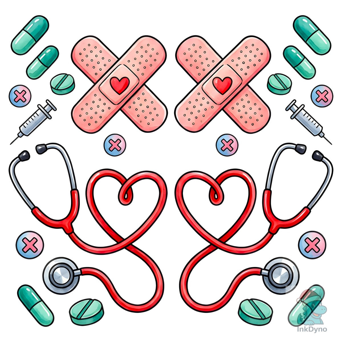 Valentine Nurse Stethoscope XOXO