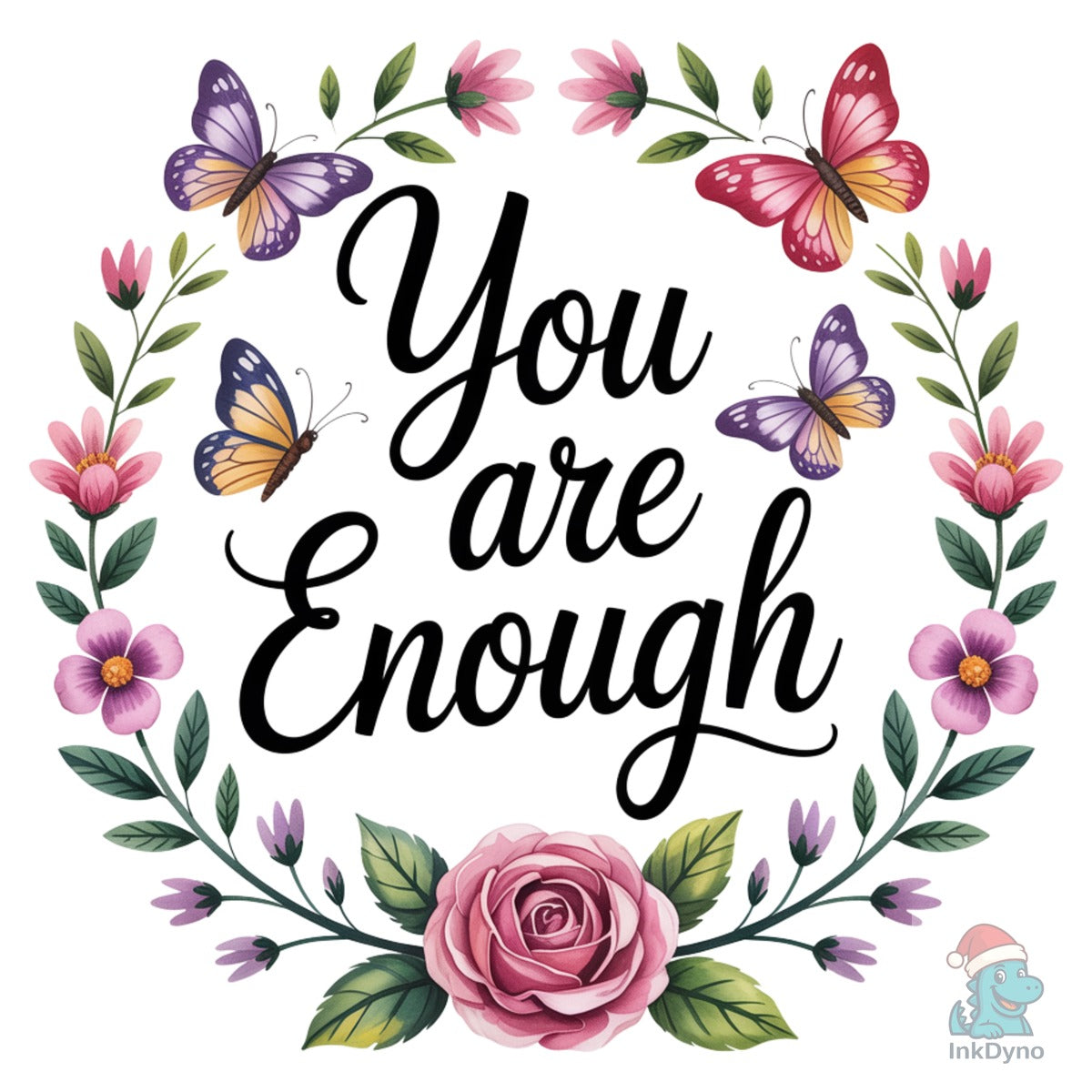 You Are Enough Motivation Typography