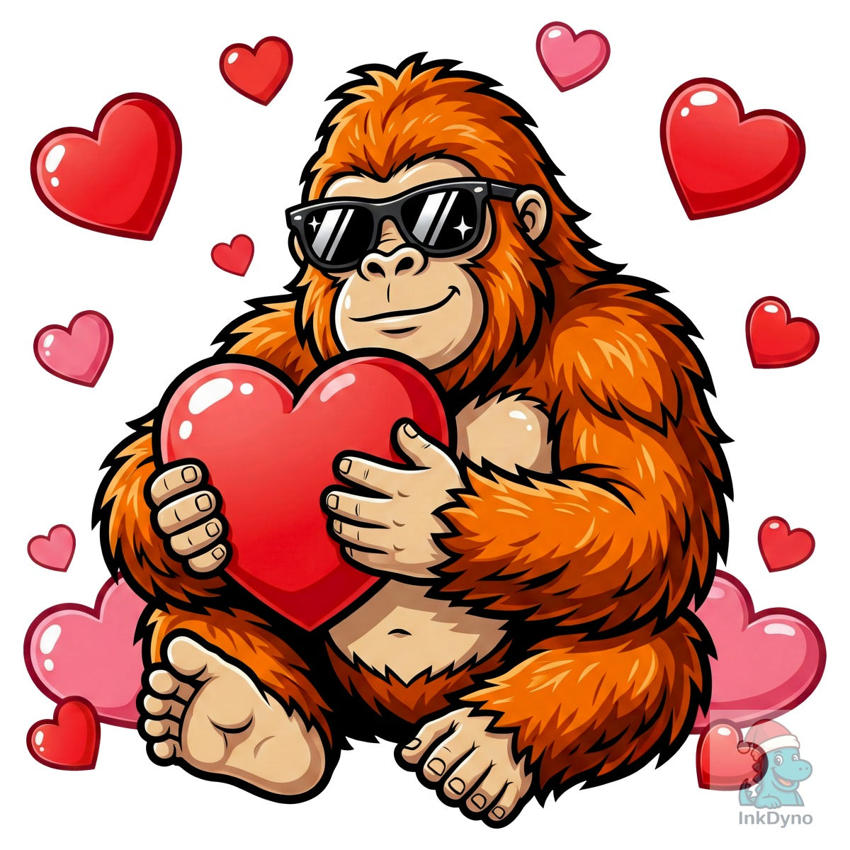 Funny Bigfoot Valentine Love Design
