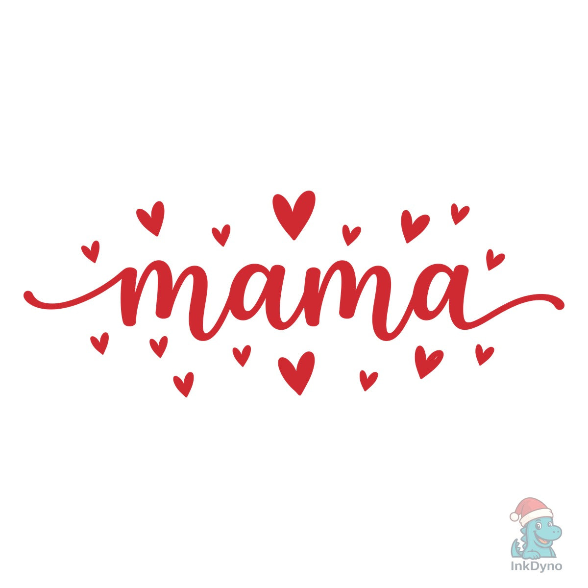 Mama Heart Script Typography Design