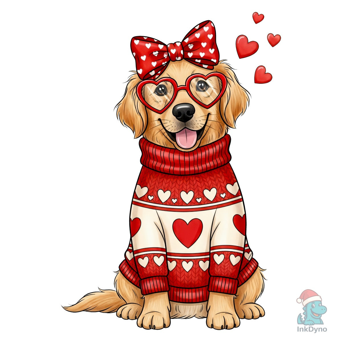 Golden Retriever Dog Valentine