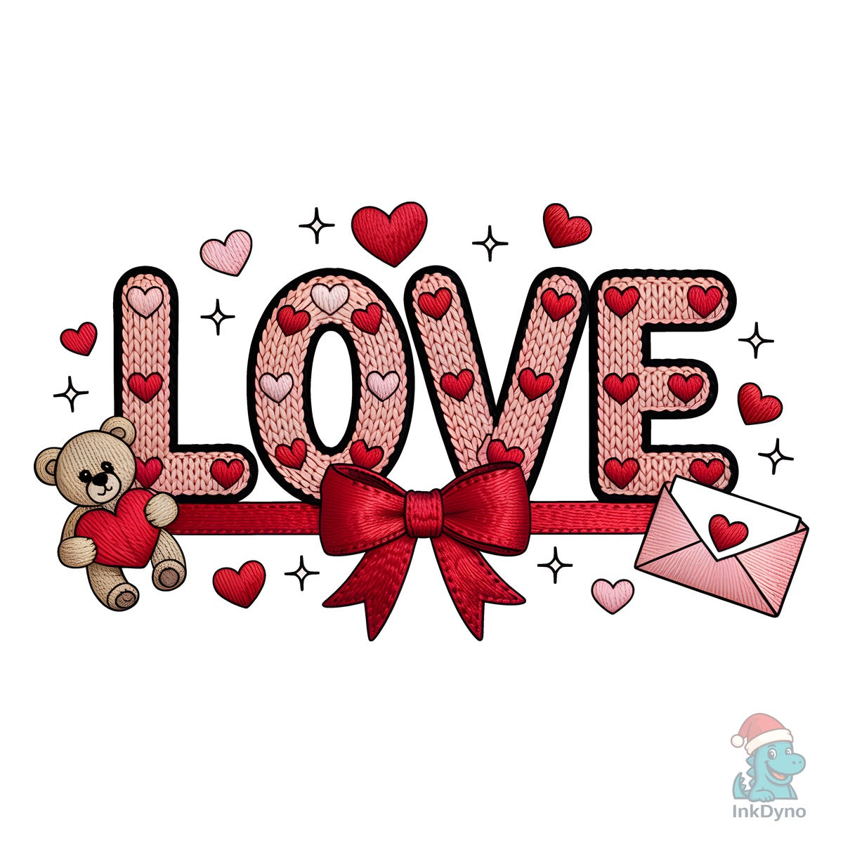 Romantic LOVE Embroidery Design