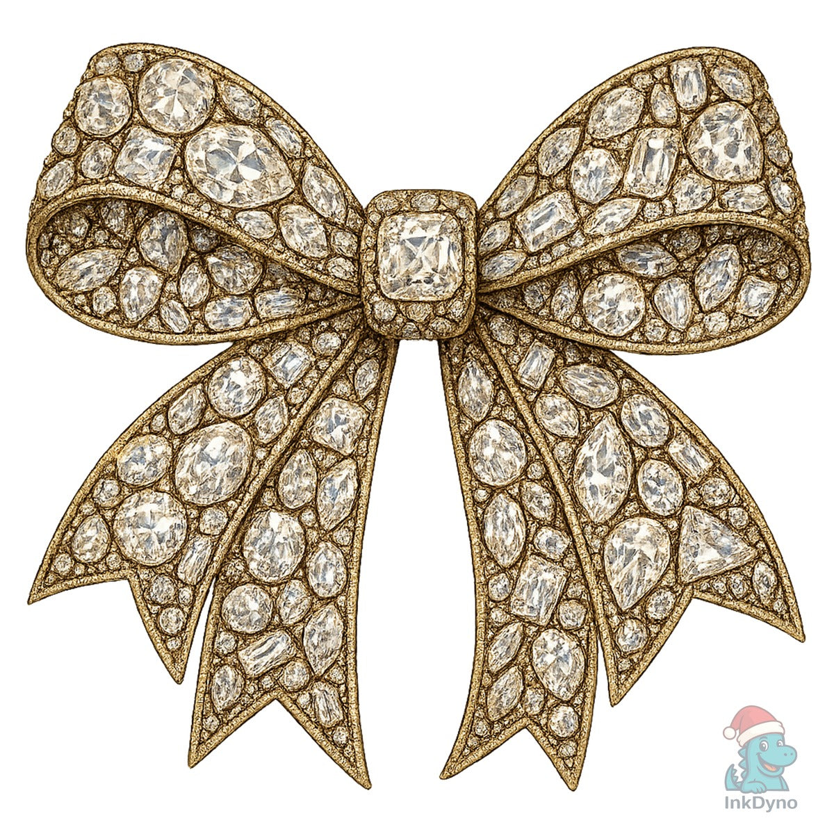 Faux Rhinestone Bow
