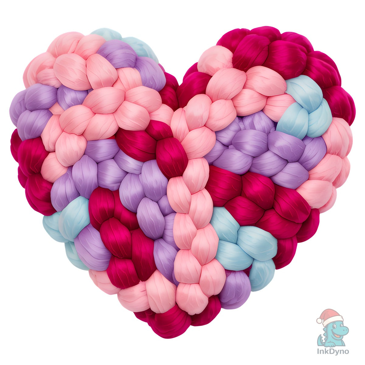 Faux Knitted Yarn Valentine's Heart