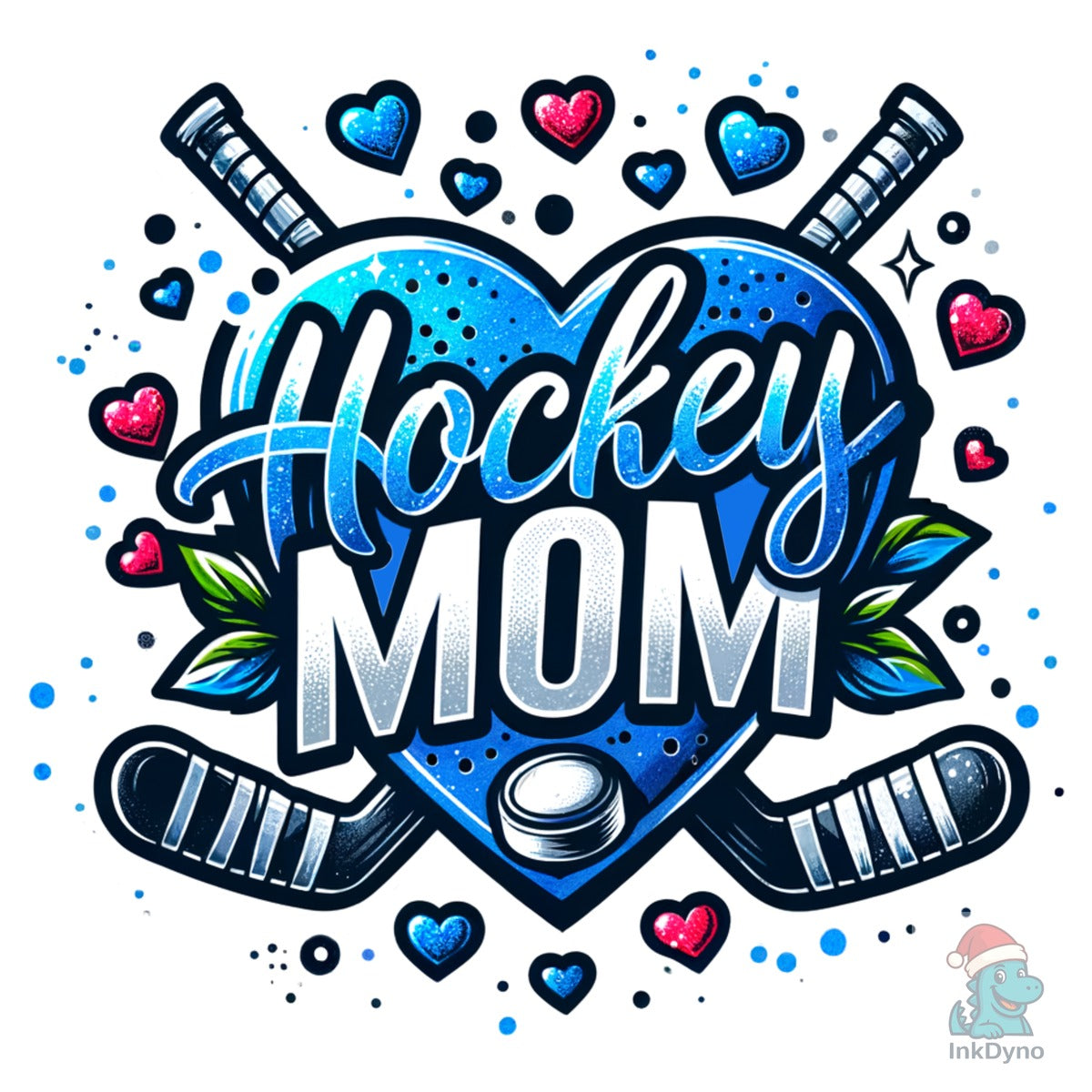 Hockey Mom Blue Heart Game Day