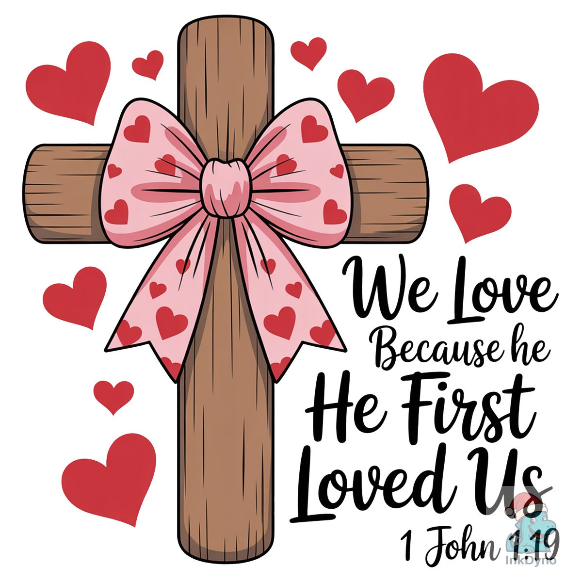 Coquette Jesus Valentine Cross Bow