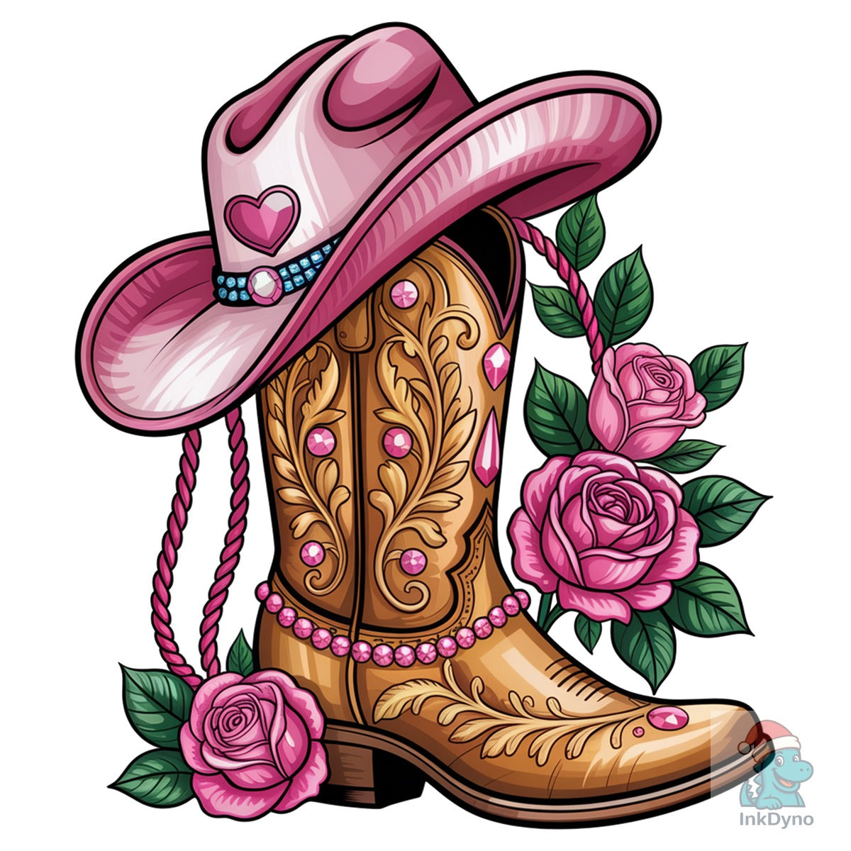 Rhinestone Mosaic Western Valentine
