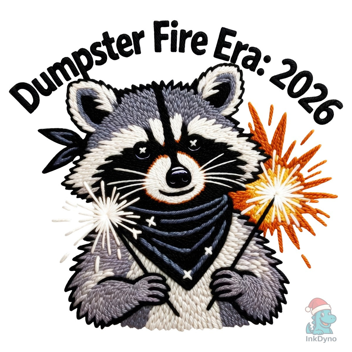 Dumpster Fire Era Funny Raccoon