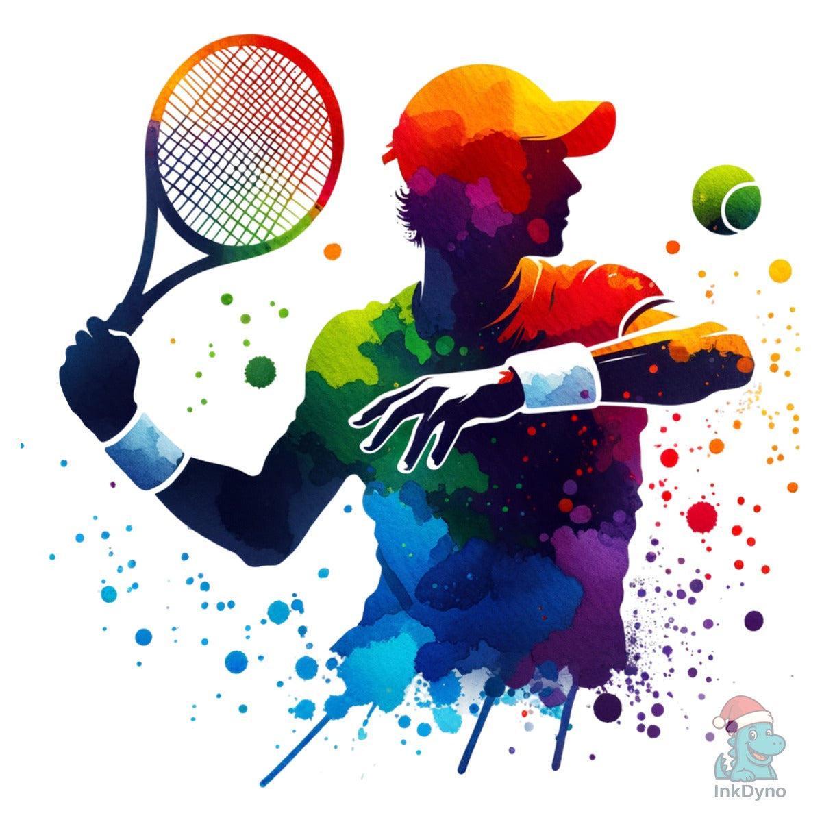 Colorful Sport Tennis Player