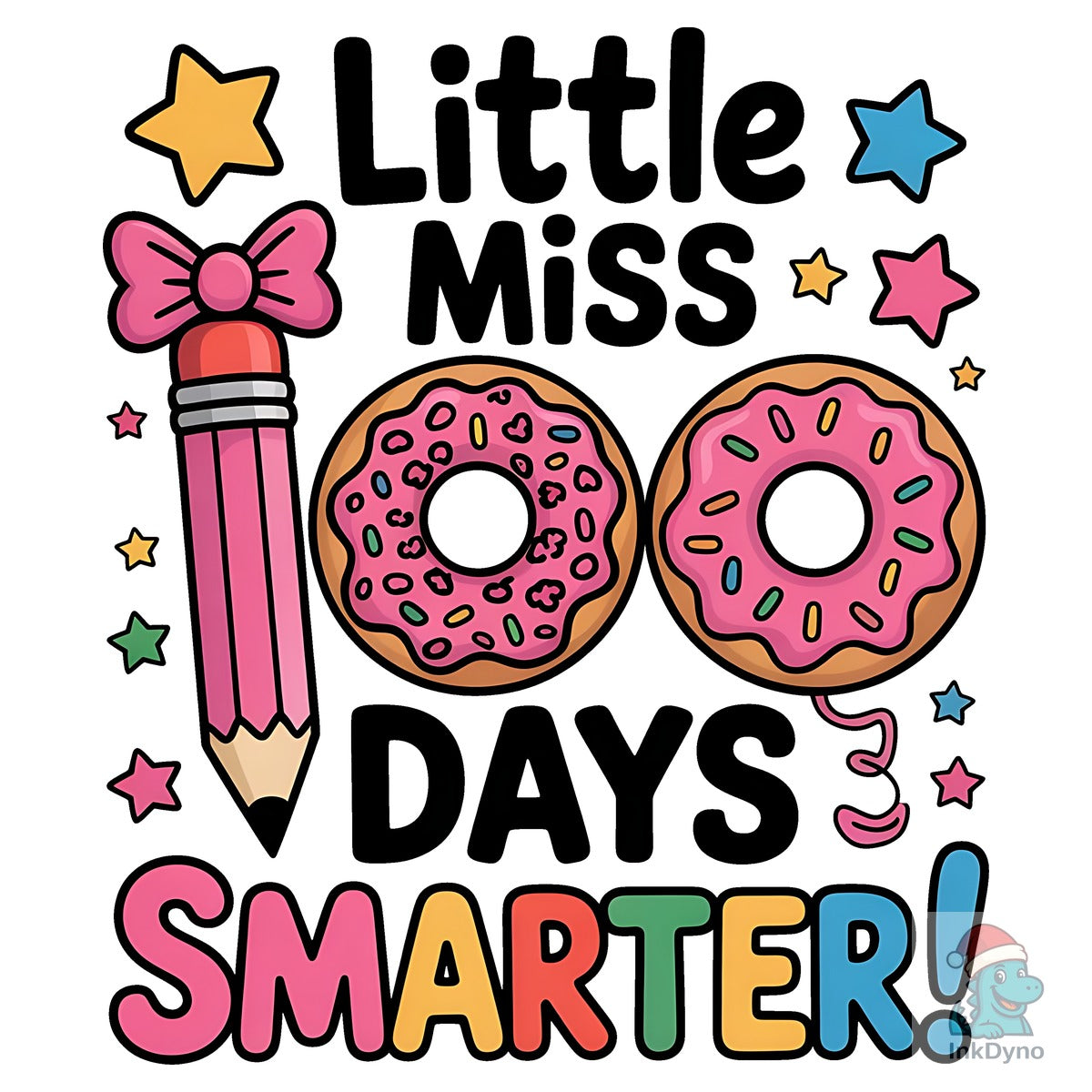 Cute 100 Days of School Girl Design