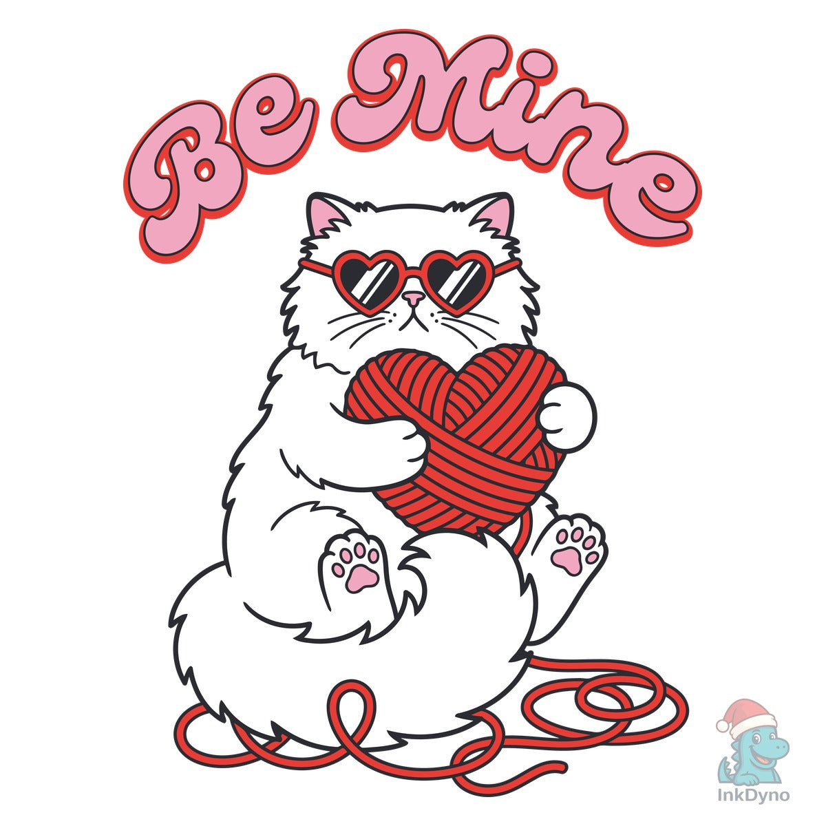 Valentine Be Mine Cat Love