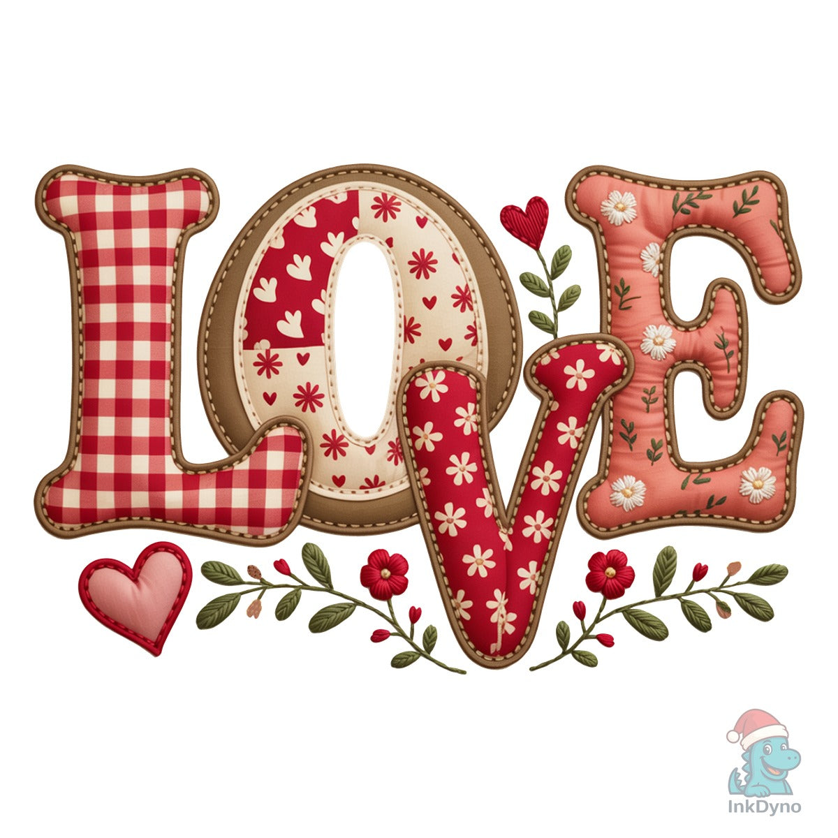 Valentine Love Patchwork glitter