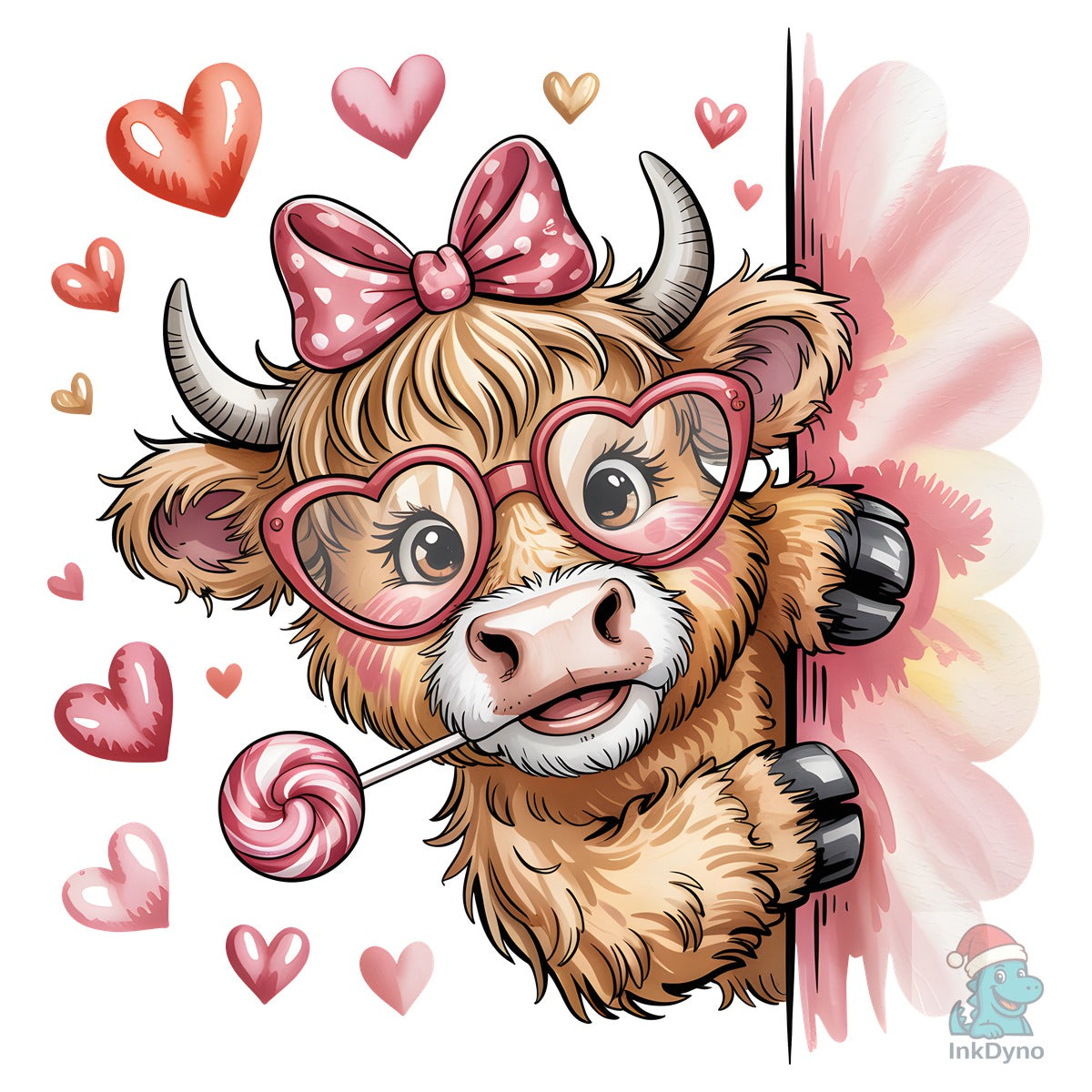 Valentine's Day Highland Cow Hearts