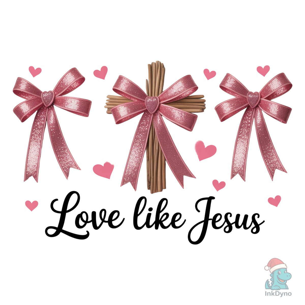 Love Like Jesus Coquette Bow Christ
