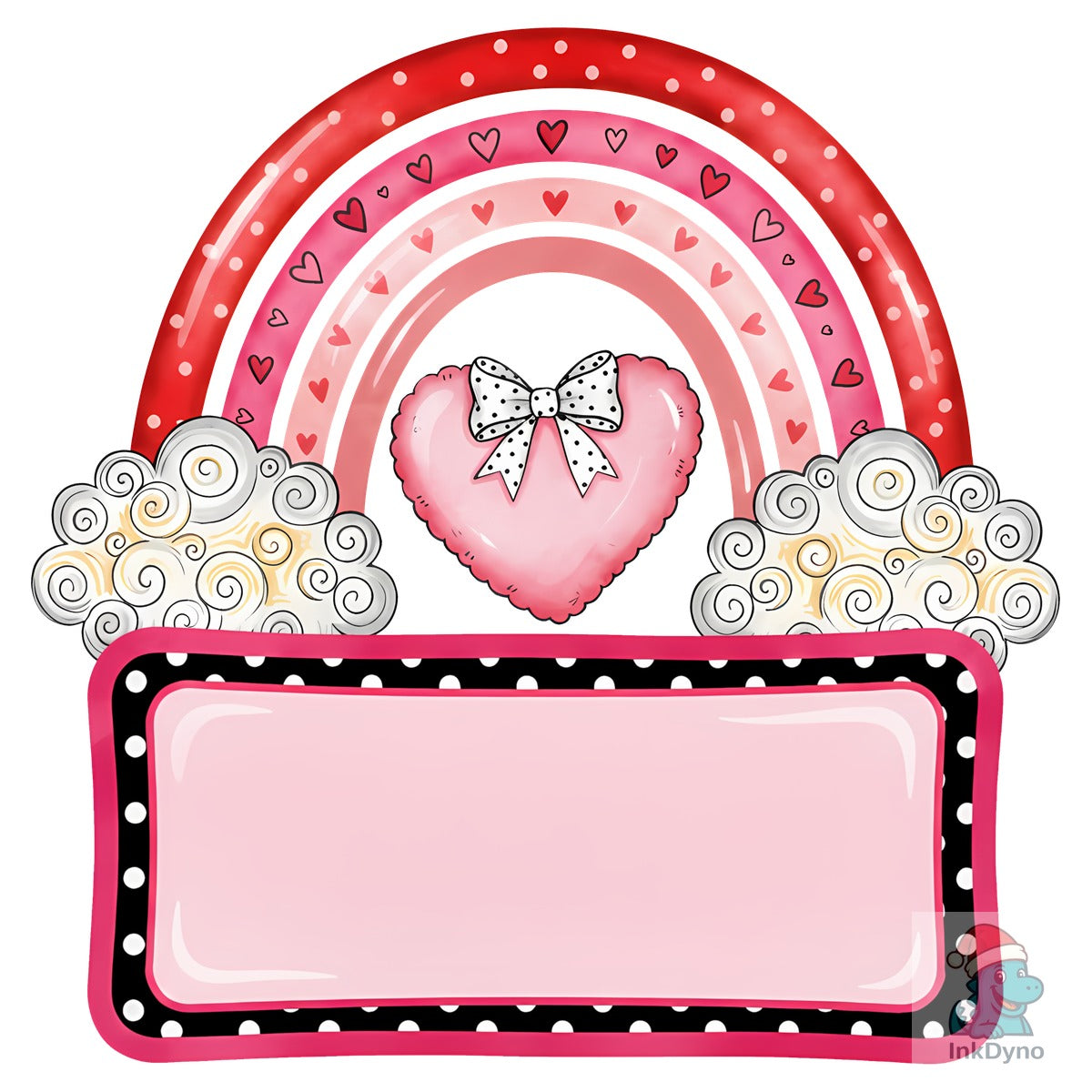 Custom Name Valentine Rainbow Heart