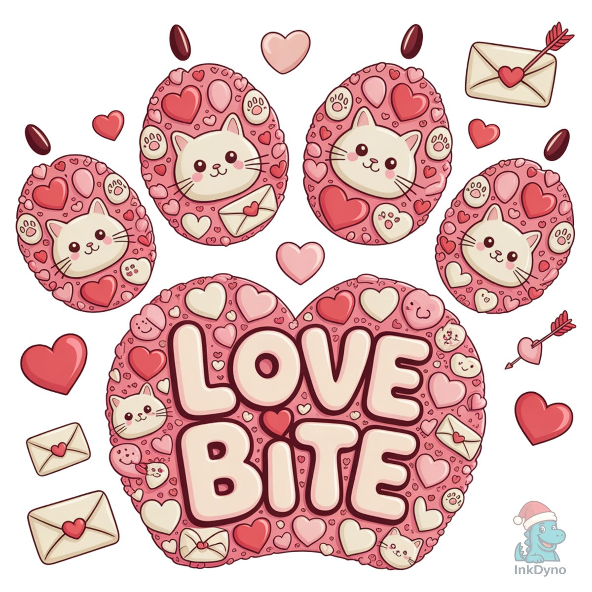 Love Bite Valentine Cat