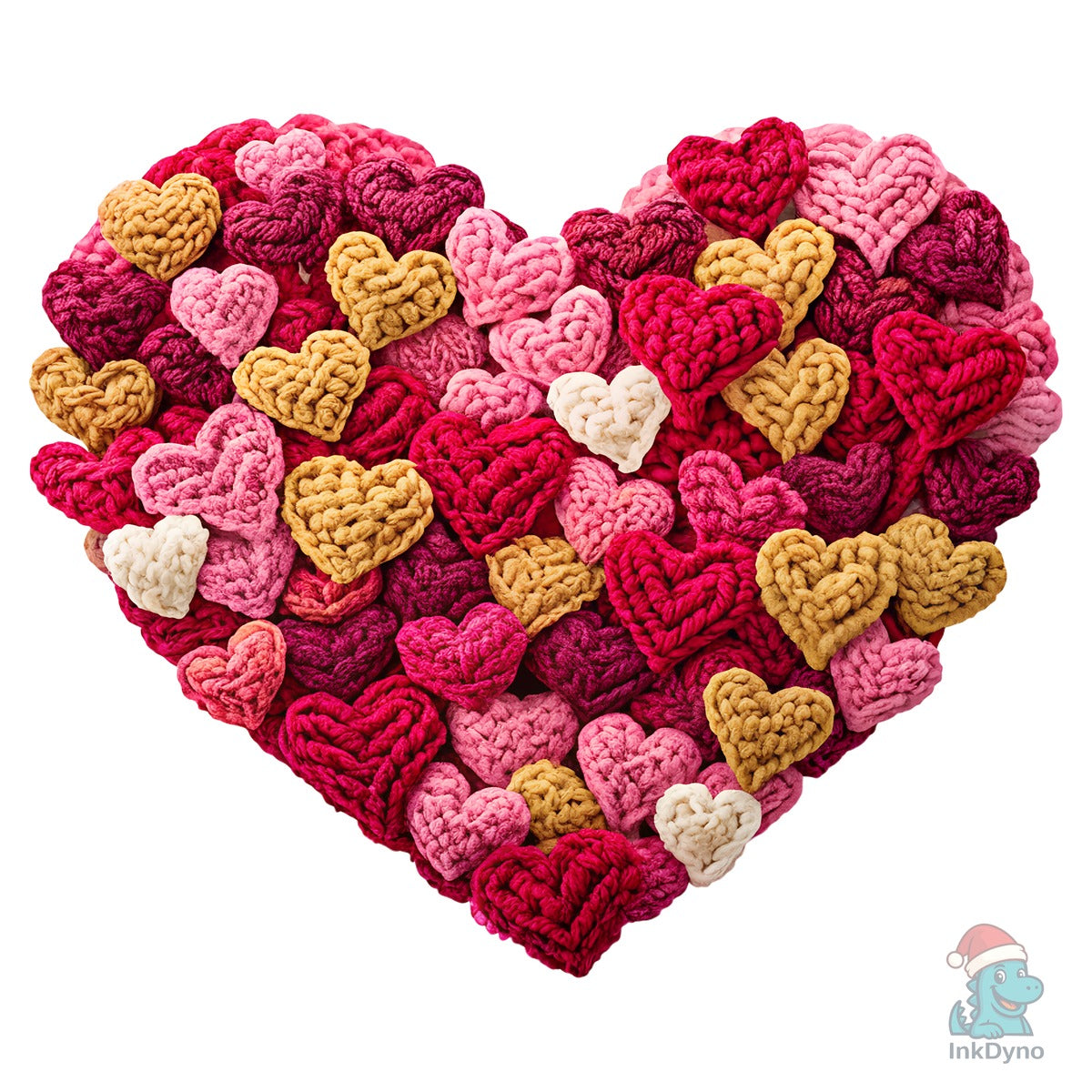 Faux Yarn Crochet Valentine Heart
