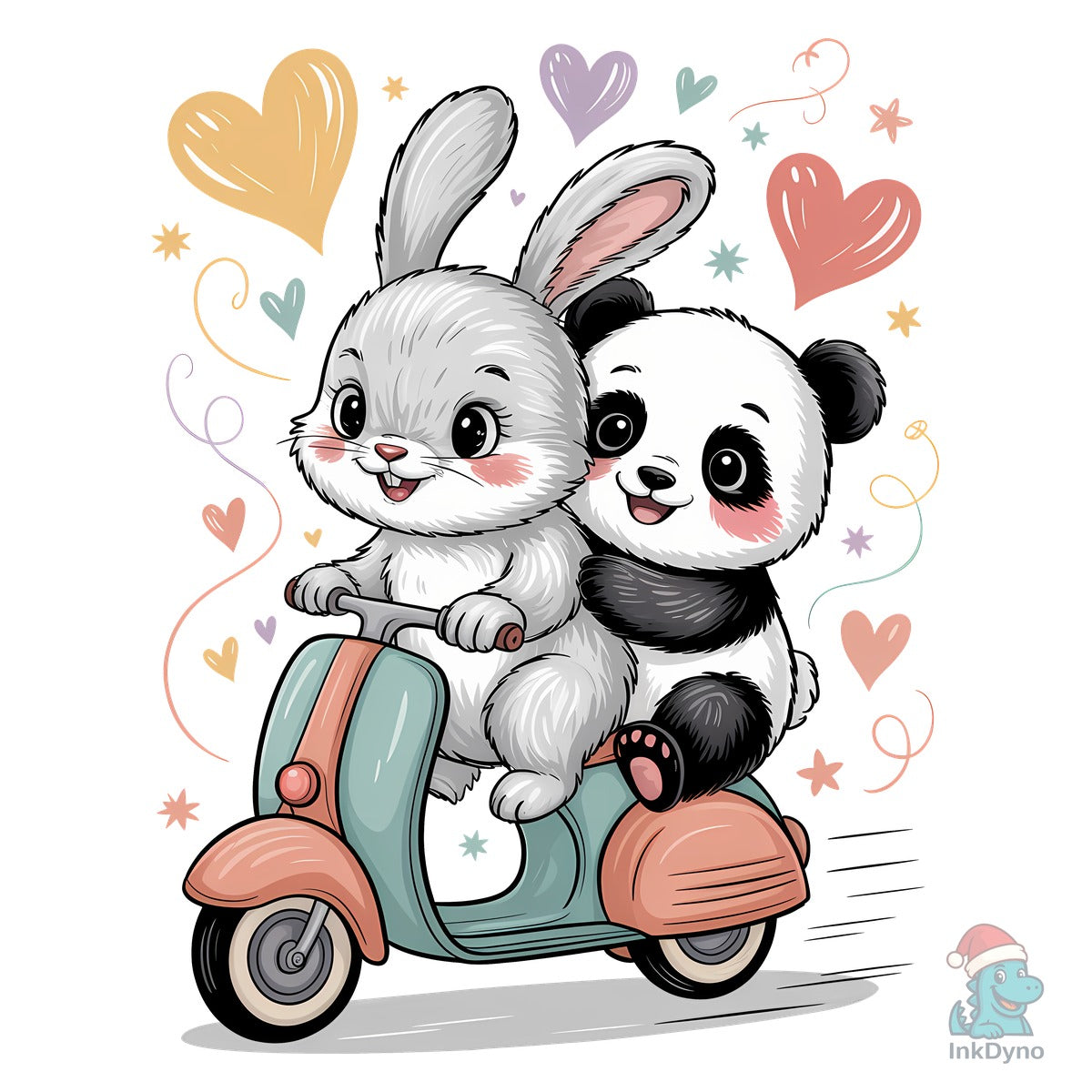Valentine Bunny Panda Friends Day