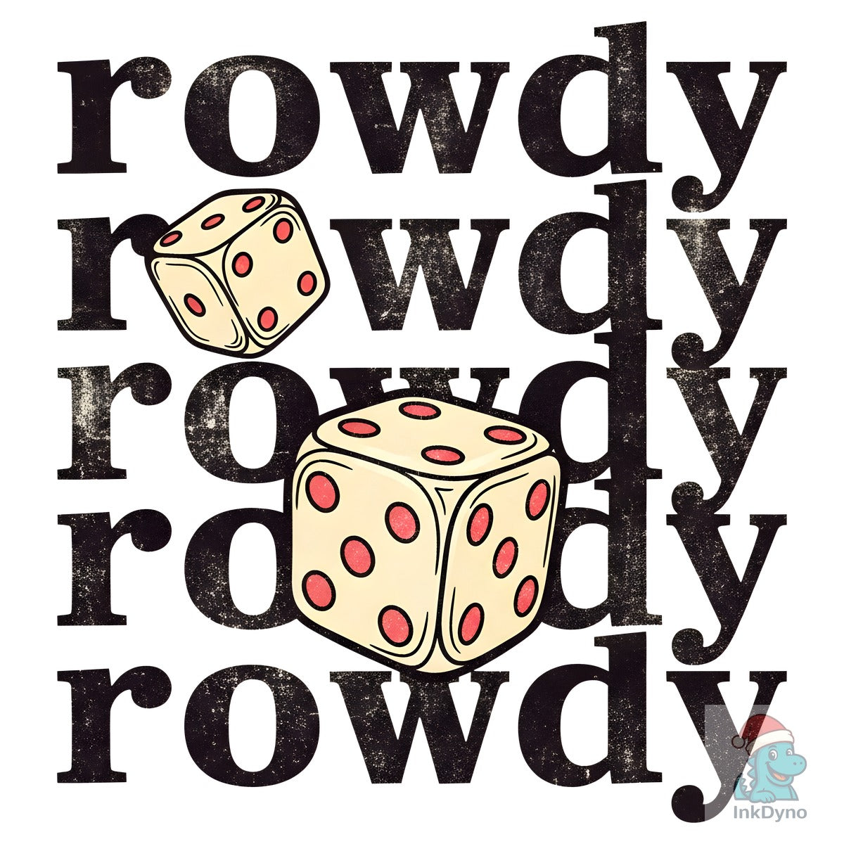 Rowdy Dice Pink Checkered Western