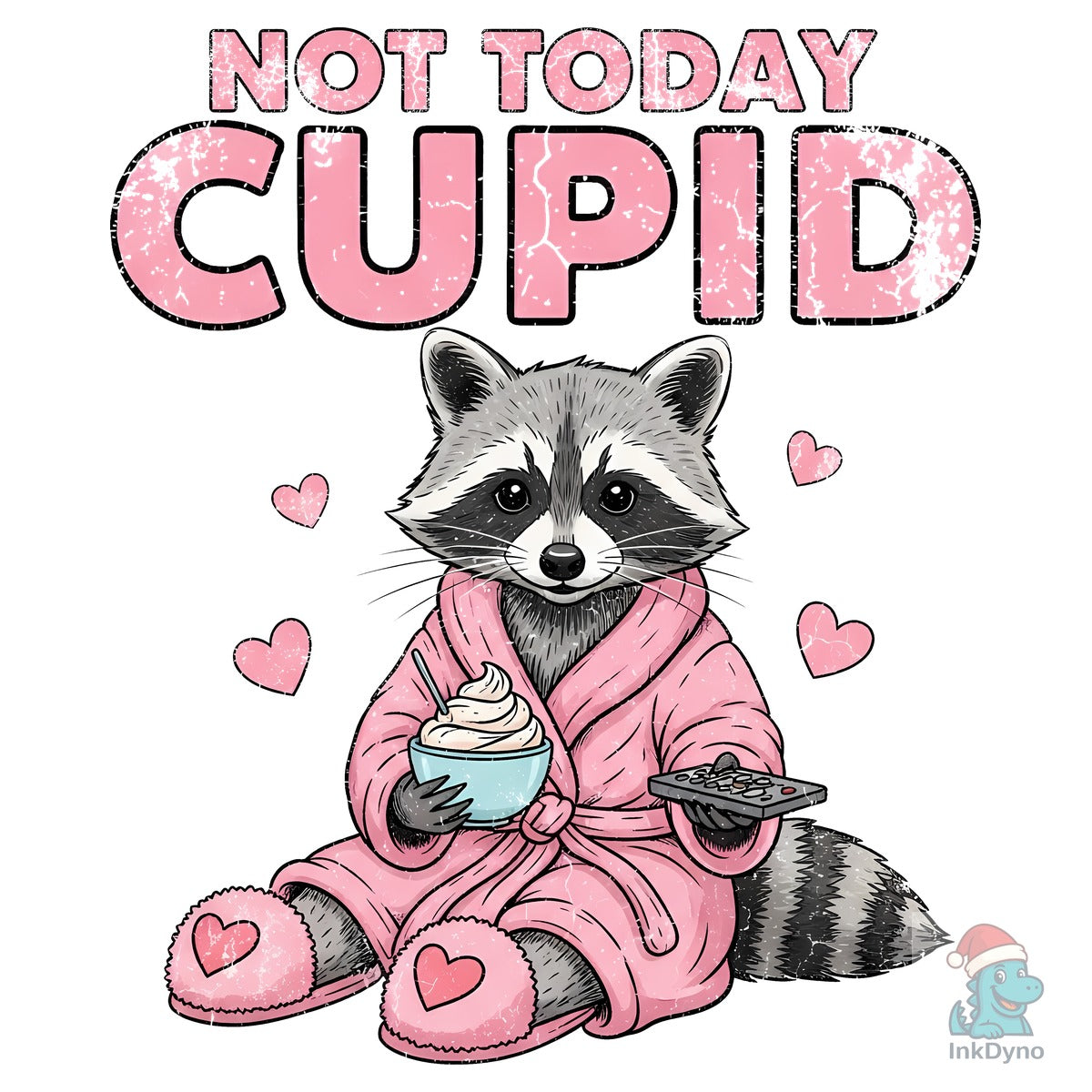 Not Today Cupid Raccoon Valentine