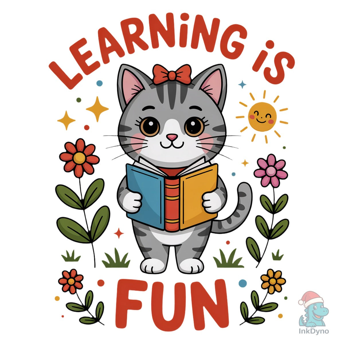 Learning is Fun Cat Art