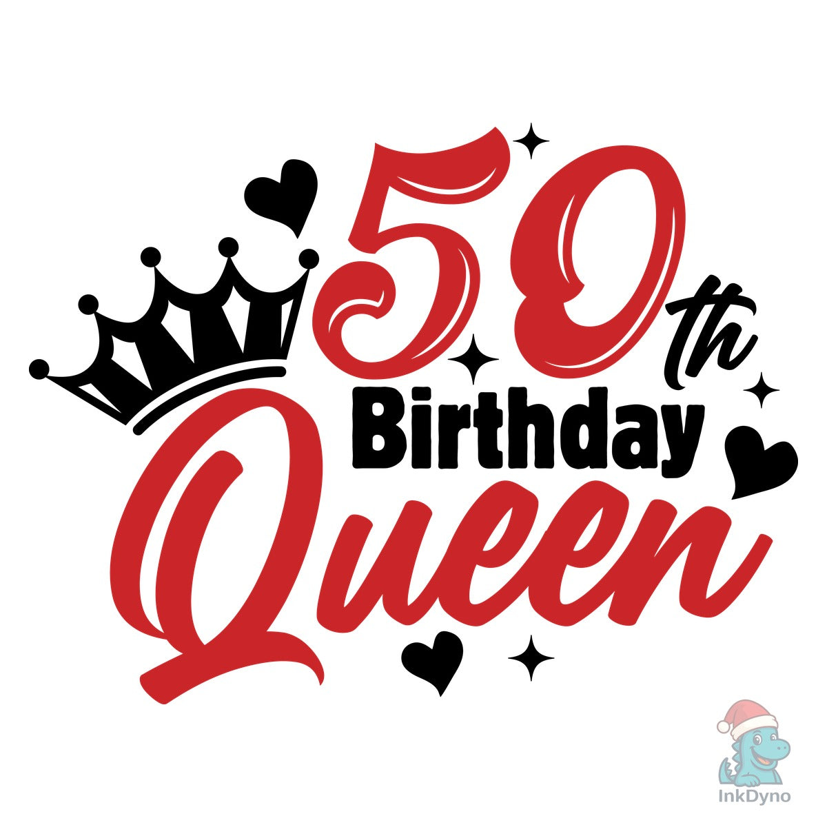 50th Birthday Queen T Shirt Design
